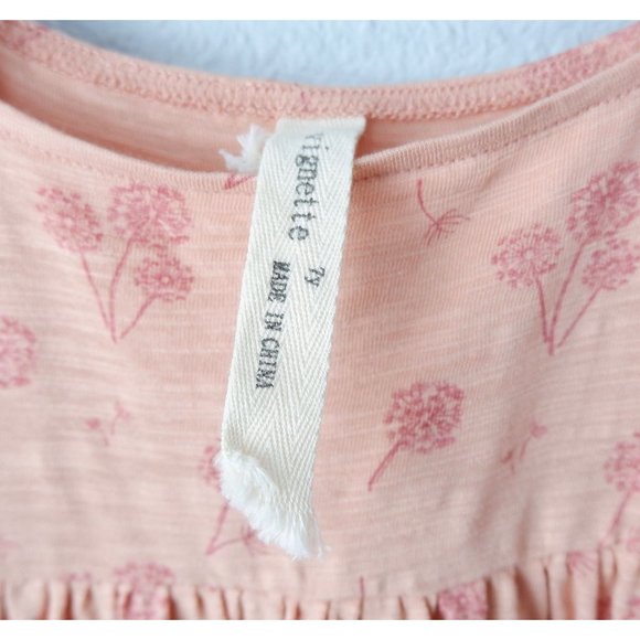 Vignette Rylie Long Sleeve Rose Dandelion Girls Dress, 7y - Picture 13 of 15